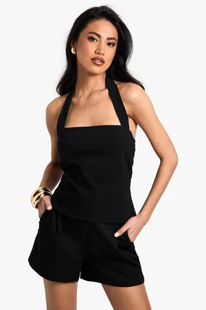 Boohoo Womens Bengaline Halter Square Neck Top - - 14