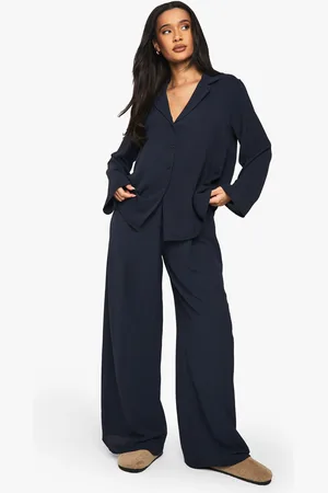 Boohoo Womens Woven Oversized Shirt & Drawstring Trouser Co-Ord - - 6