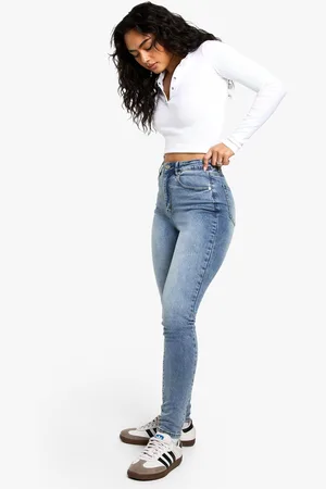 Boohoo Womens The High Waist Skinny Jean - - 10/32L