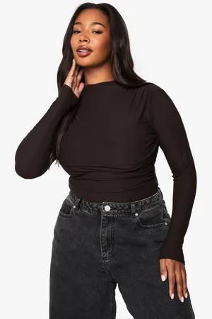 Boohoo Womens Plus Premium Long Sleeve Bodysuit - - 16