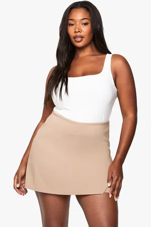 Boohoo Womens Plus Bengaline Wrap Skort - - 16