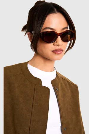 Boohoo Womens Tortoiseshell Rectangular Sunglasses - - One Size