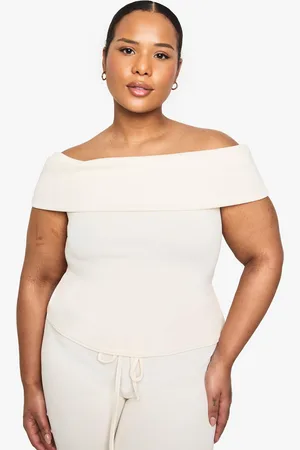 Boohoo Womens Plus Bardot Top - - 16