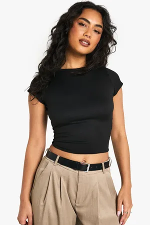 Boohoo Womens Super Soft Cap Sleeve Fitted T-Shirt - - 6