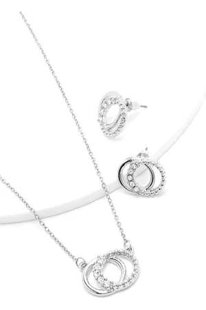 Boohoo Womens Links Necklace And Earring Set - - One Size
