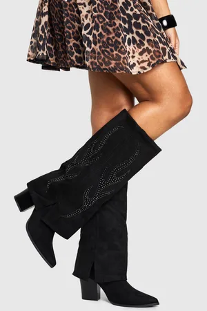 Boohoo Womens Western Detailed Foldover Boot - - 3