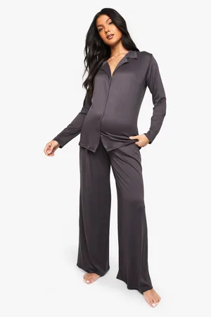 Boohoo Womens Maternity Basic Shirt & Trouser Pj Set - - 8