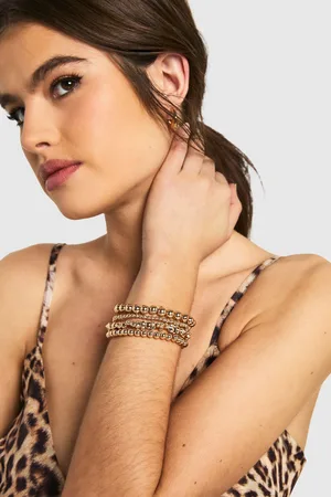Boohoo Womens 4 Pack Beaded Stacking Bracelets - One Size
