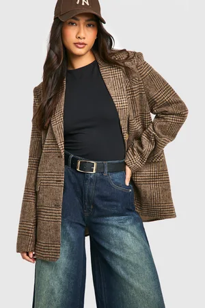 Boohoo Womens Chunky Gold Buckle Boyfriend Belt - - One Size