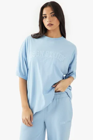 Boohoo Womens Dsgn Studio Sports Club Embroidered Oversized T-Shirt - - 6
