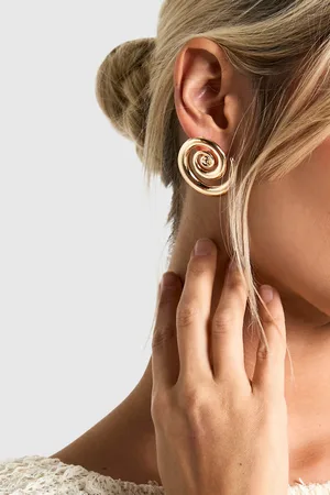 Boohoo Womens Spiral Stud Earrings - - One Size