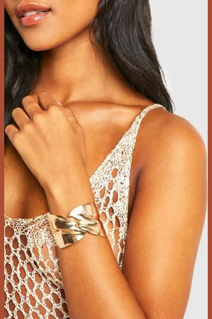 Boohoo Womens Chunky Hammered Bangle - One Size