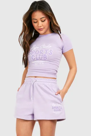Boohoo Womens Dsgn Studio Sports Club Bubble Sweat Jogger Short - - L
