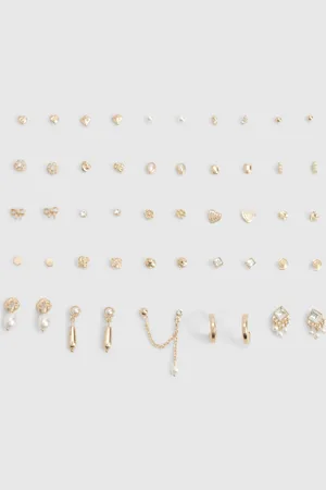 Boohoo Womens Pearl And Stud Earrings 25 Pack - One Size