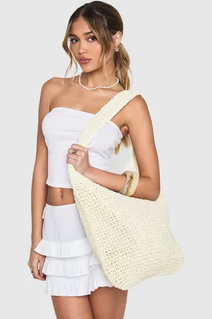 Boohoo Womens Slouchy Raffia Shoulder Bag - - One Size