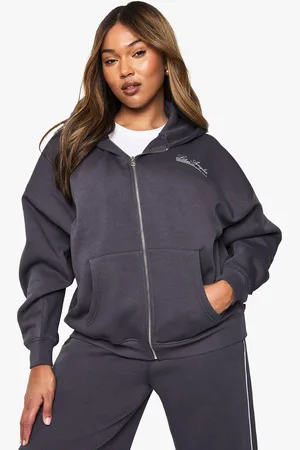 Boohoo Womens Plus Los Angeles Zip Up Sweatshirt - - 16