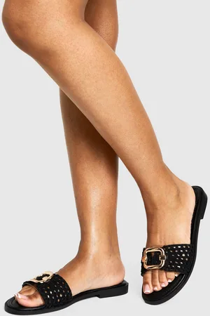 Boohoo Womens Crochet Buckle Sandals - - 3