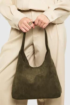 Boohoo Womens Faux Suede Structured Shoulder Bag - - One Size
