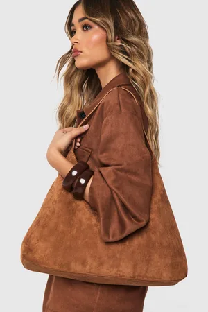 Boohoo Womens Faux Suede Structured Tote Bag - - One Size