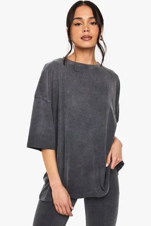 Boohoo Womens Acid Wash Oversized Tshrit - - 6