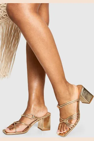 Boohoo Womens Knotted Strap Block Heels - - 3