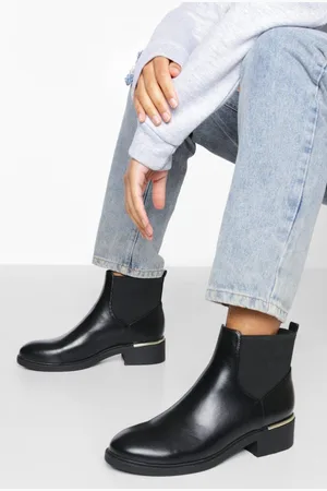 Boohoo Womens Ribbed Elastic Chelsea Boots - - 3
