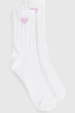 Boohoo Womens Heart Detail Single Sock - - One Size