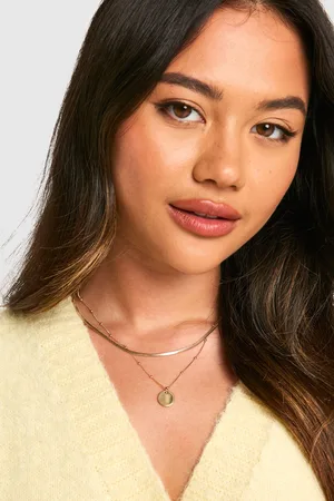 Boohoo Womens Dainty Layered Pendant Necklace - One Size