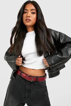 Boohoo Womens Cherry Chunky Buckle Boyfriend Belt - One Size