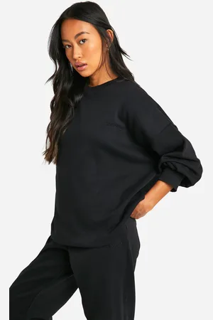 Boohoo Womens Dsgn Studio Embroidered Oversized Sweatshirt - - S