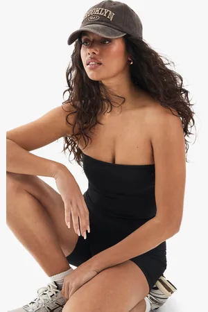 Boohoo Womens Dsgn Studio Super Soft Peached Sculpt Padded Bandeau Top - - S