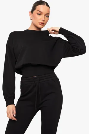Boohoo Womens Deep Hem Boxy Oversized Sweatshirt - - S