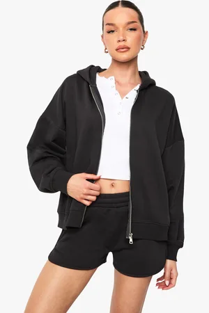 Boohoo Womens Oversized Zip Through Hoodie - - S