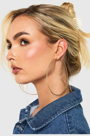 Boohoo Womens Large Twisted Hoop Earrings - - One Size