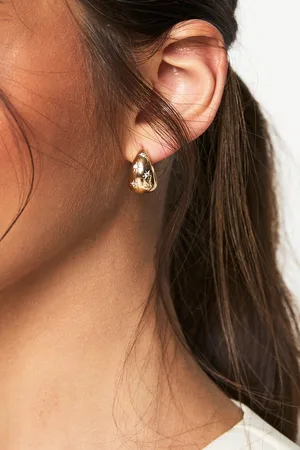 Boohoo Womens Embellished Star Detail Hoop Earrings - One Size