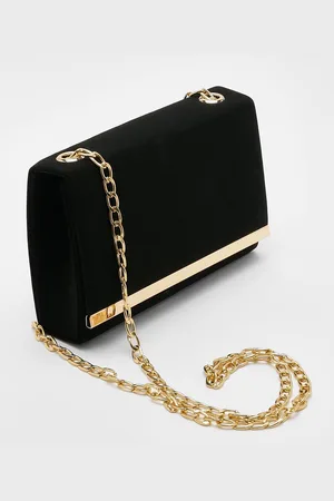 Boohoo Womens Metal Trim Clutch Bag - - One Size