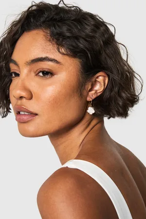 Boohoo Womens Enamel Flower Detail Earrings - - One Size