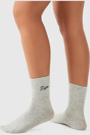 Boohoo Womens Dsgn Studio Embroidered Sports Socks - - One Size