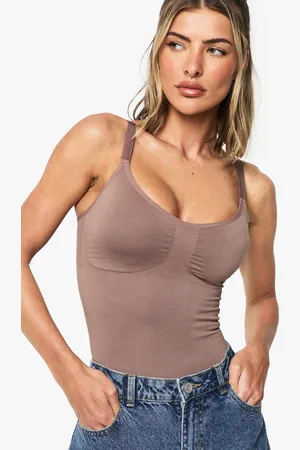 Boohoo Womens Seamless Sculpting Sleeveless Bodysuit - - S