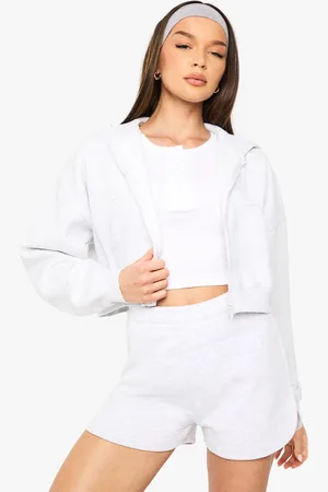 Boohoo Womens Shrunken Zip Through Hoodie - - S