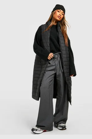 Boohoo Womens Maxi Funnel Neck Gilet - - 10