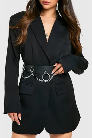 Boohoo Womens Ring & Chain Detail Waist Belt - - One Size