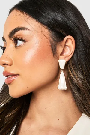 Boohoo Womens Pearlised Drop Detail Earrings - - One Size