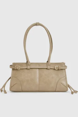 Boohoo Womens Buckle Trim Baguette Shoulder Bag - - One Size