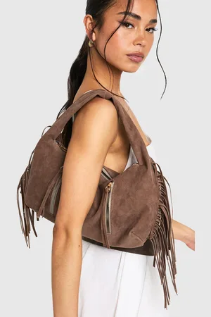 Boohoo Womens Faux Suede Slouchy Grab Bag - - One Size