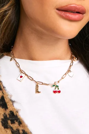 Boohoo Womens Western Charm Necklace - - One Size