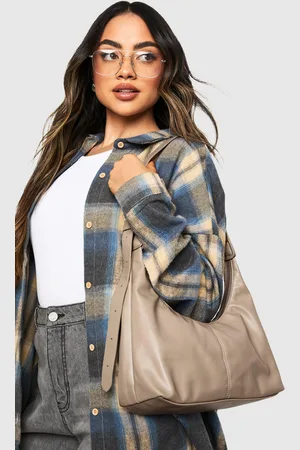 Boohoo Womens Buckle Detail Slouchy Shoulder Bag - - One Size