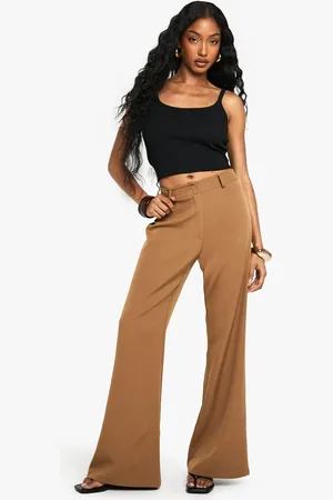 Boohoo Womens Slim Flare Tailored Trouser - - 8