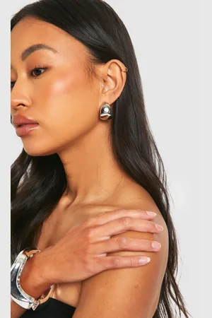Boohoo Womens Chunky Hoop Earrings - - One Size