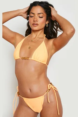 Boohoo Womens Wooden Bead Tie Side Bikini Brief - - 16